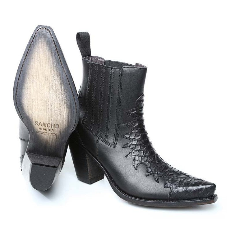 9973 Sancho Abarca ankle boots Negro Outlow