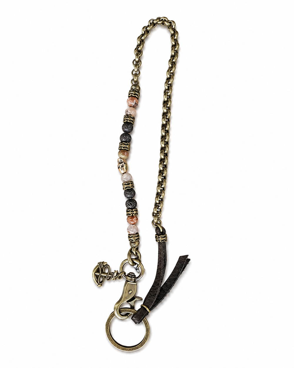 2019-4 Leather chain Wallet Chain black red