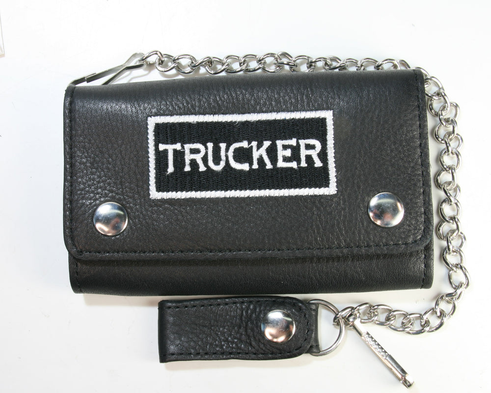 TW28792 Biker wallet, brown with chain