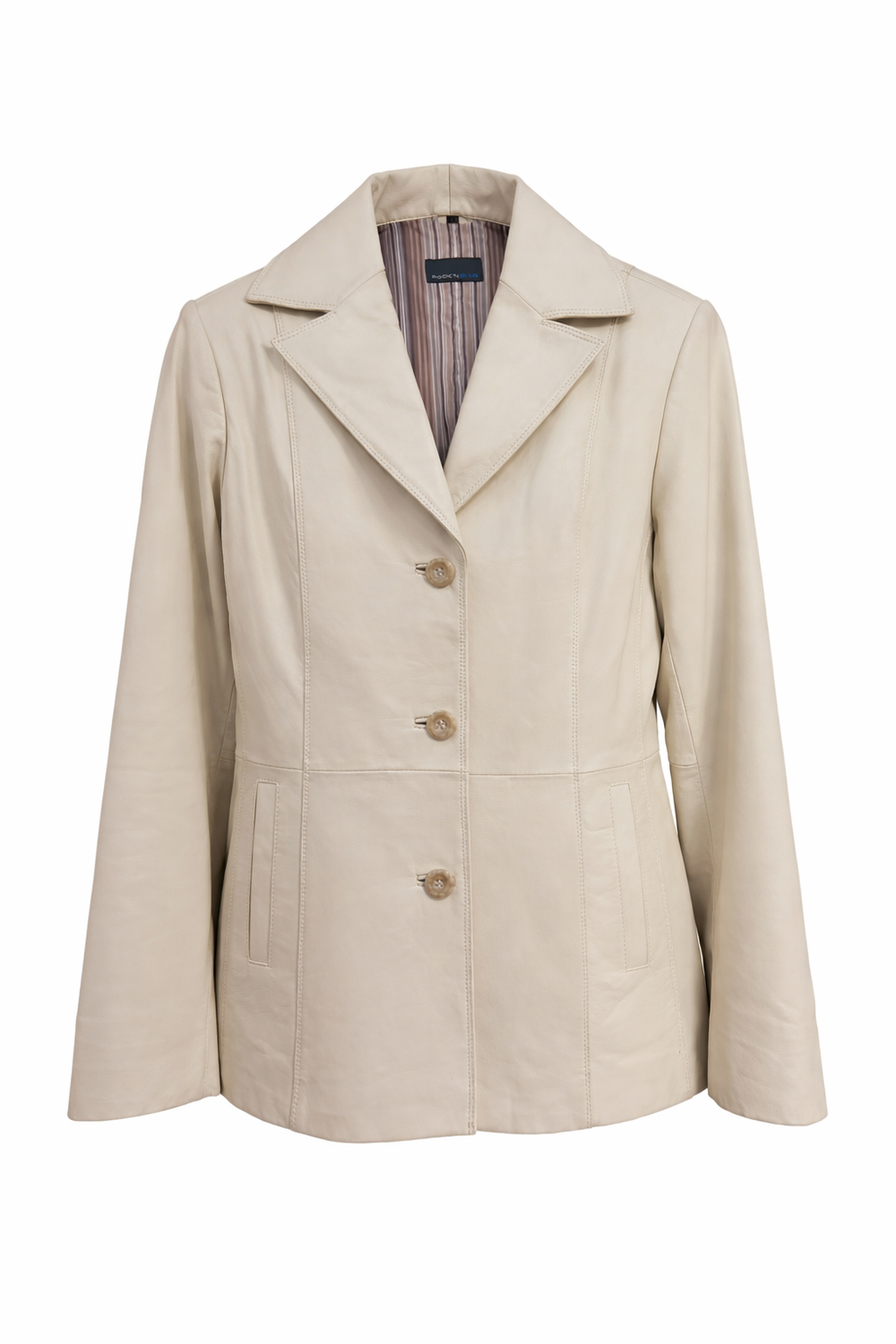 Damen Lederjacke Rock´n´Blue OffWhite