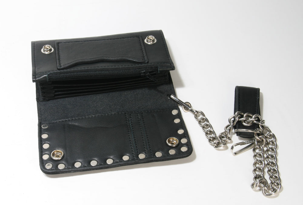 TW28792 Biker wallet, brown with chain