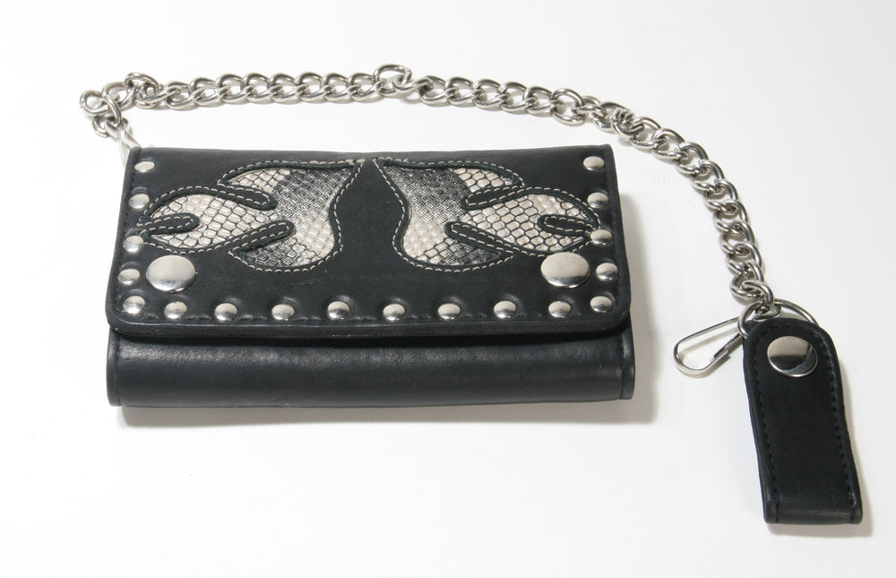 TW28792 Biker wallet, brown with chain