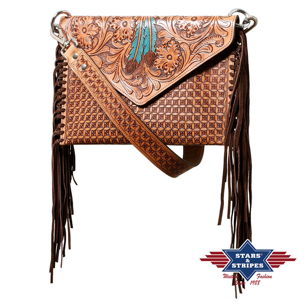 Bag 09 Umhängetasche Leder Bohostyle Feather