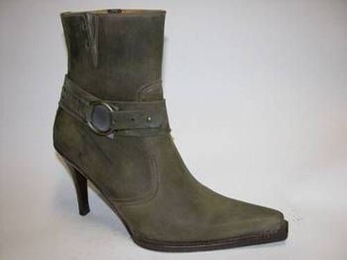 6232 Sendra High Heels Cowboystiefelette Oliv