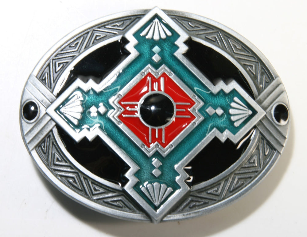 Ethno silver buckle