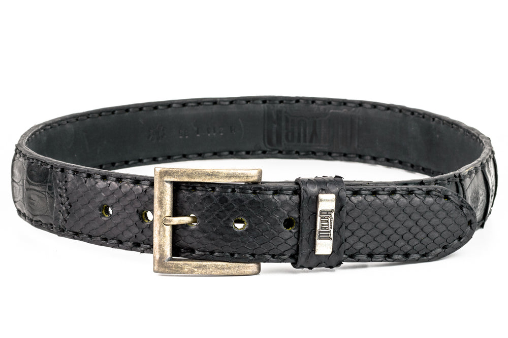 214 Mayura Belt Genuine Caiman Leather Black