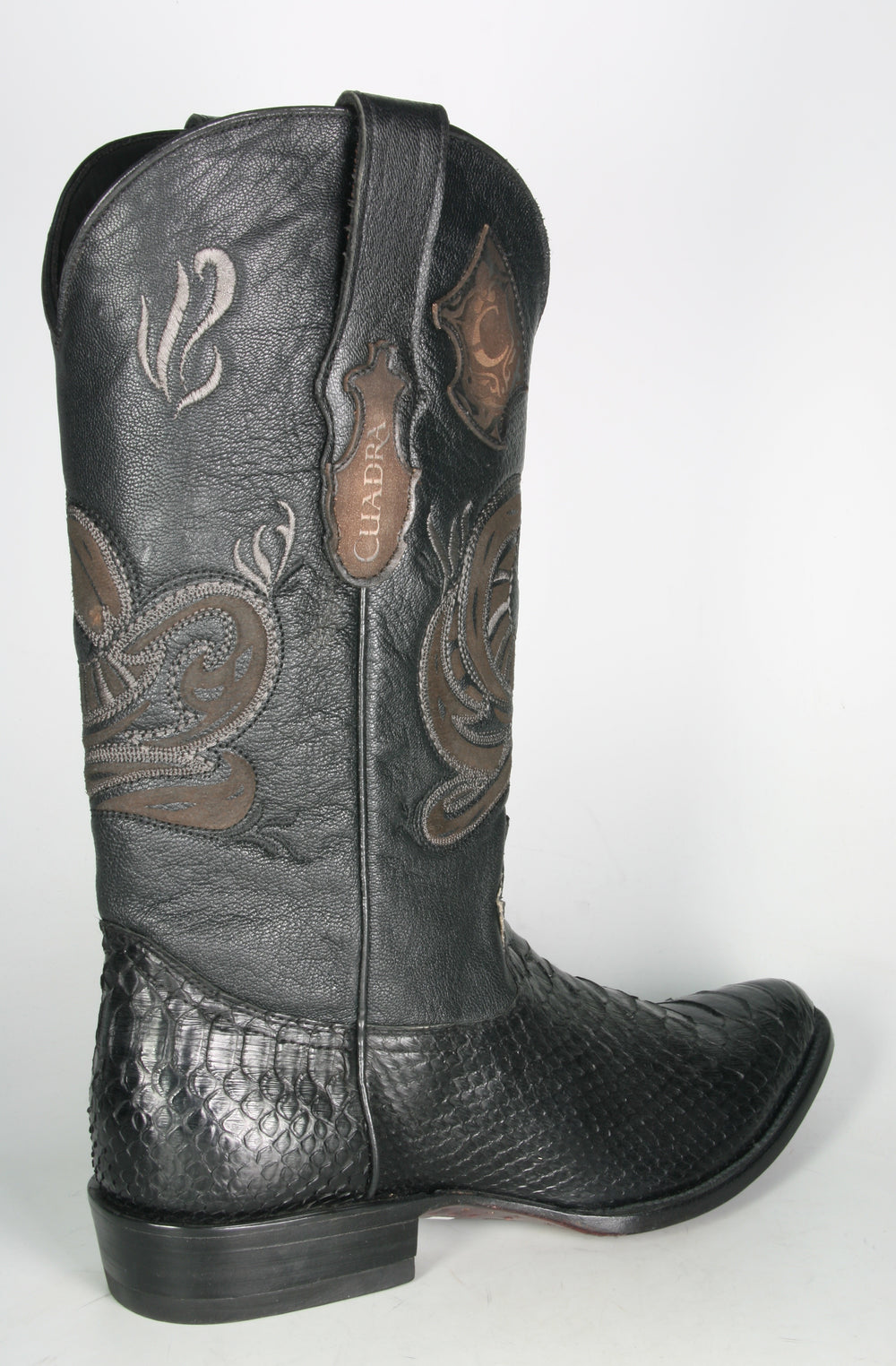 2C01 Cuadra cowboy boots python leather black