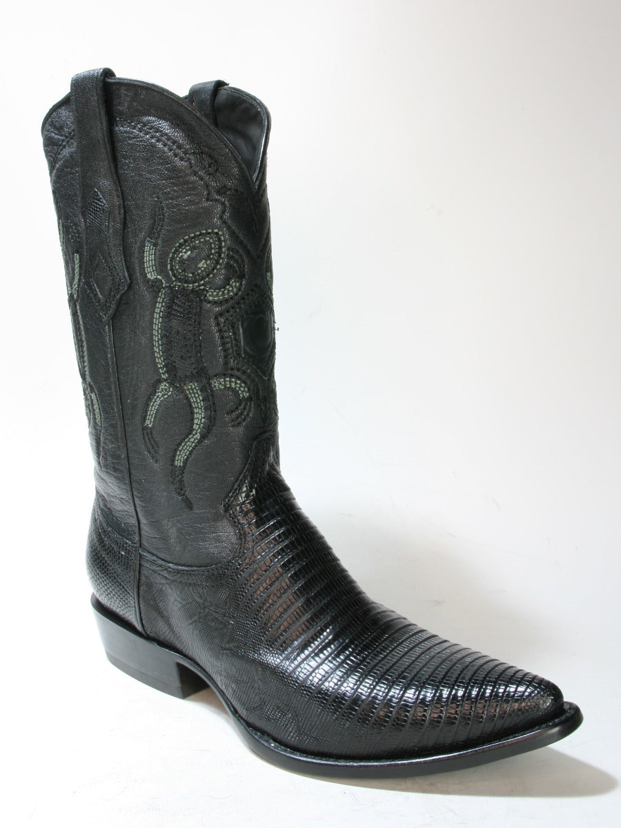 3C01 Cuadra Cowboystiefel Echsenleder Black spitz