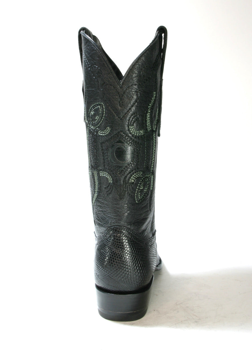 3C01 Cuadra Cowboystiefel Echsenleder Black spitz