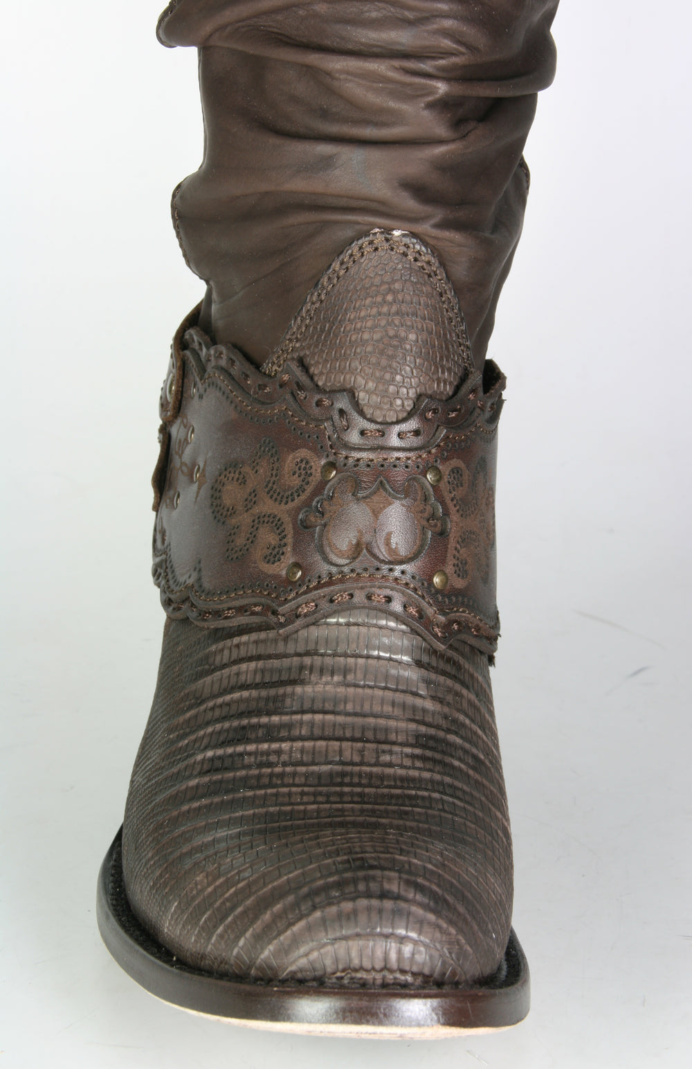 40890 Cuadra Shaft Boots Lizard Brown