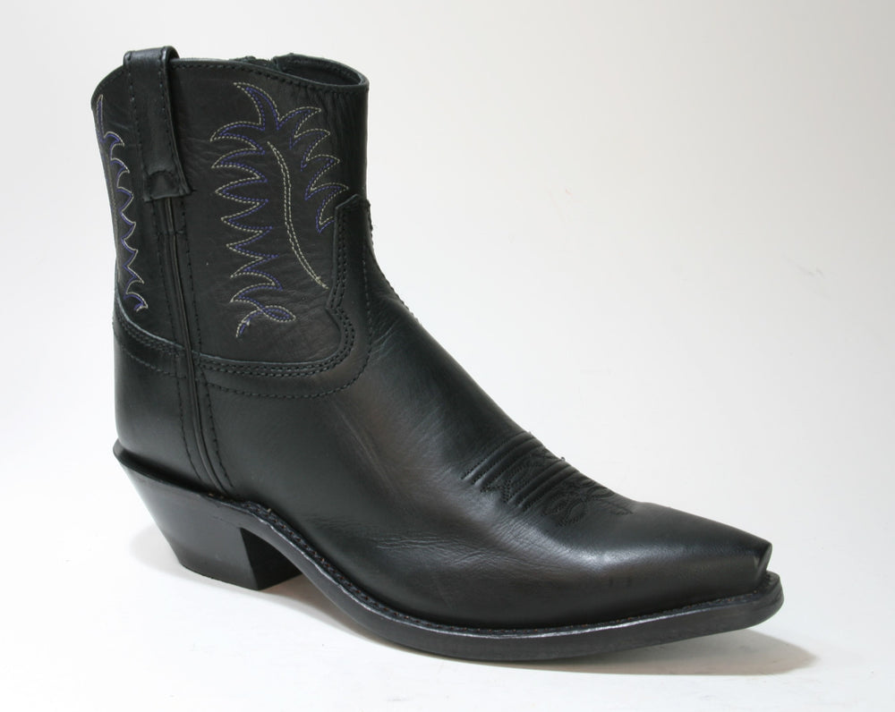 1629 Old West Bornes Black Stiefeletten