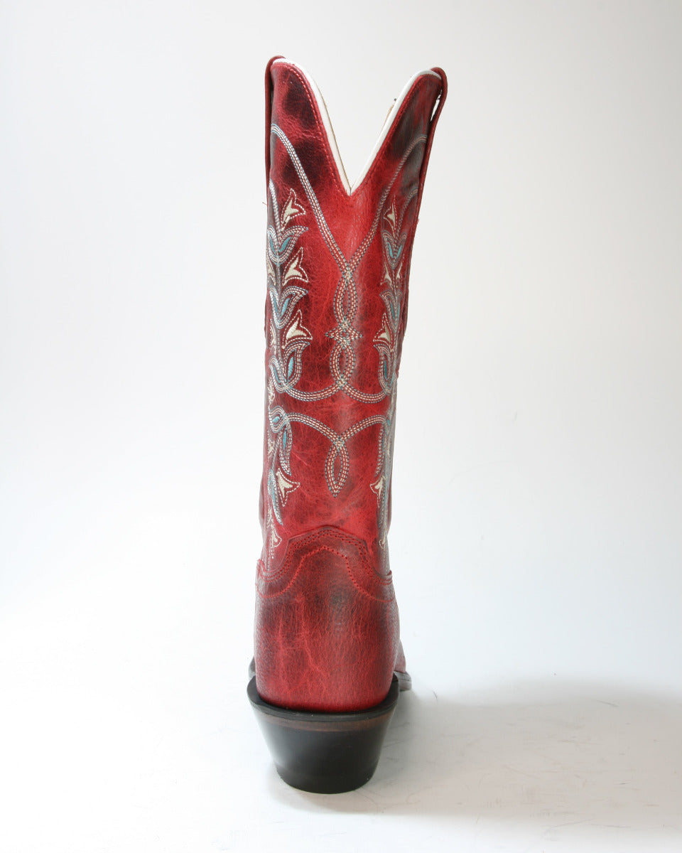 LF 1671 E Old West Cowboyboots Red Crackle