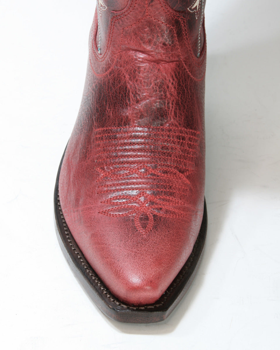 LF 1671 E Old West Cowboyboots Red Crackle