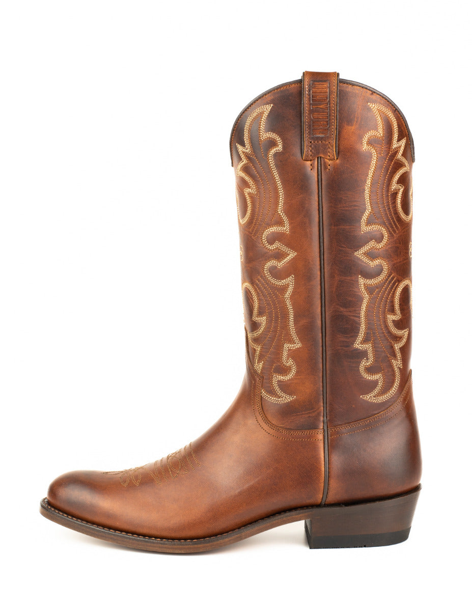 2627 MAYURA cowboy boots Castano
