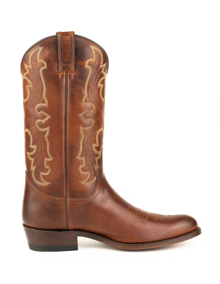 2627 MAYURA cowboy boots Castano