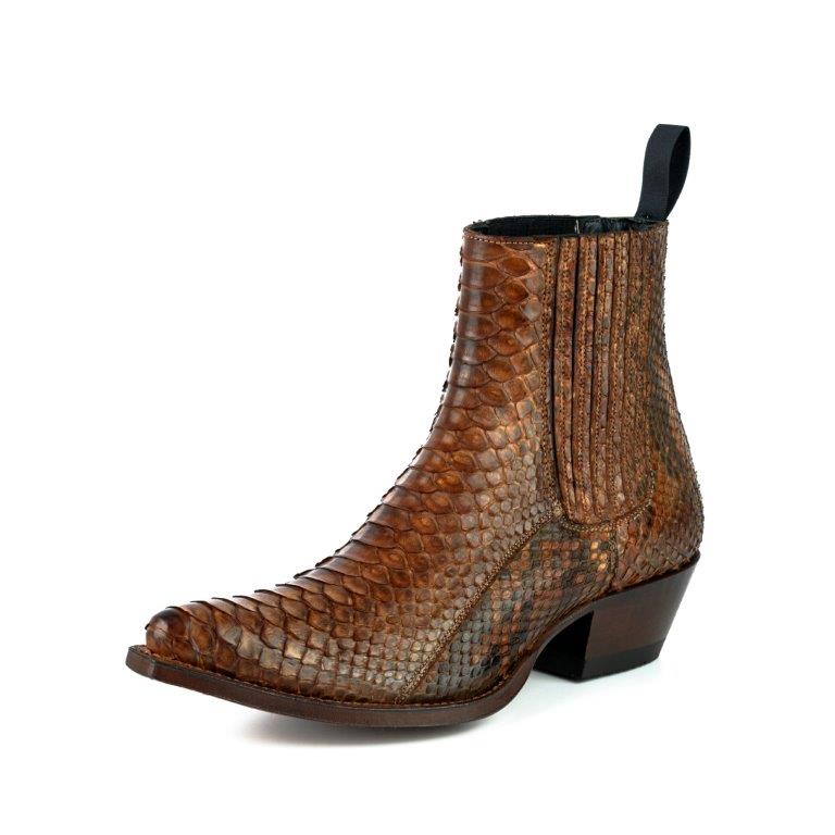 2496 Mayura Boots Stiefeletten Python Cognac