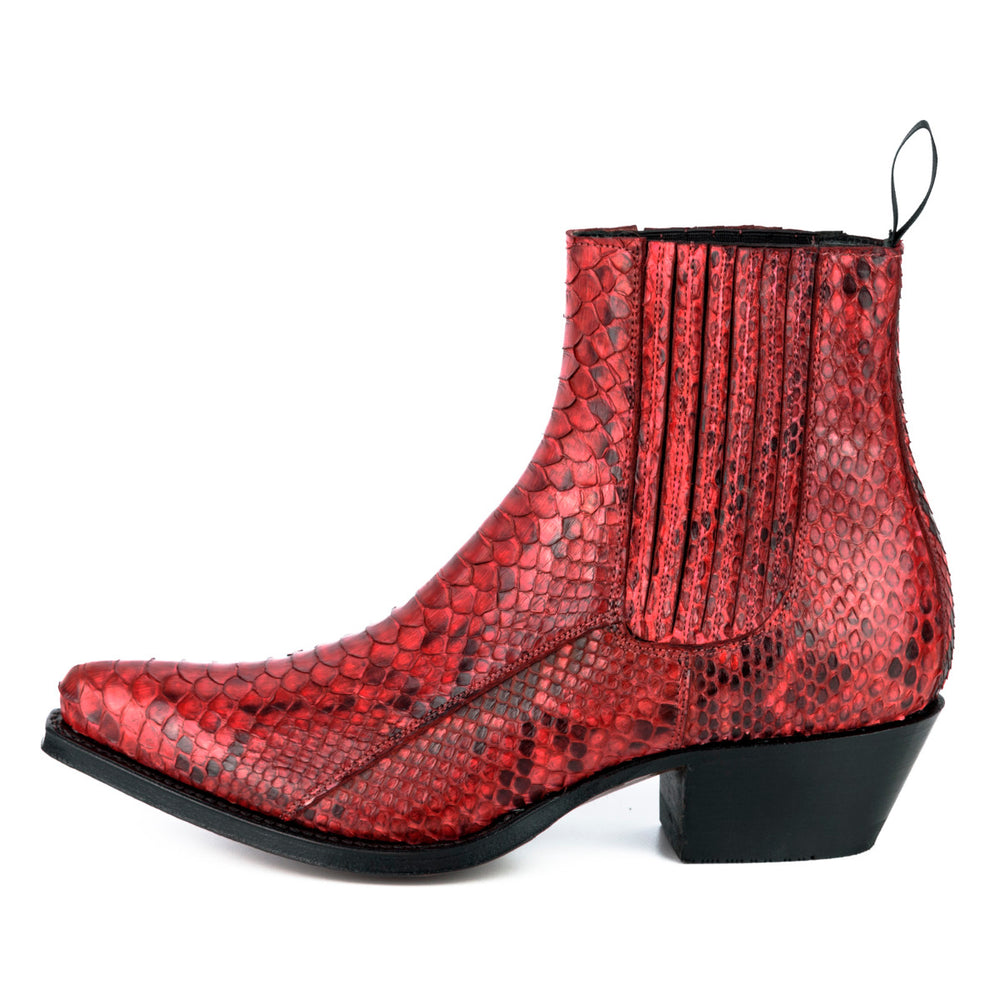 2496 Mayura Boots Ankle Boots Python Rojo