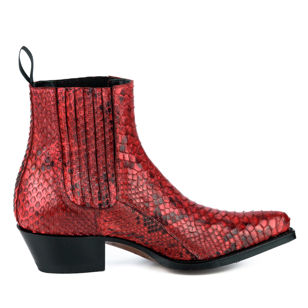 2496 Mayura Boots Ankle Boots Python Rojo