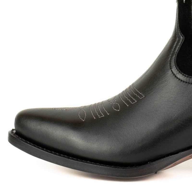 2666 Mayura Cowboystiefel Wings Black Nappa Black Split Suede