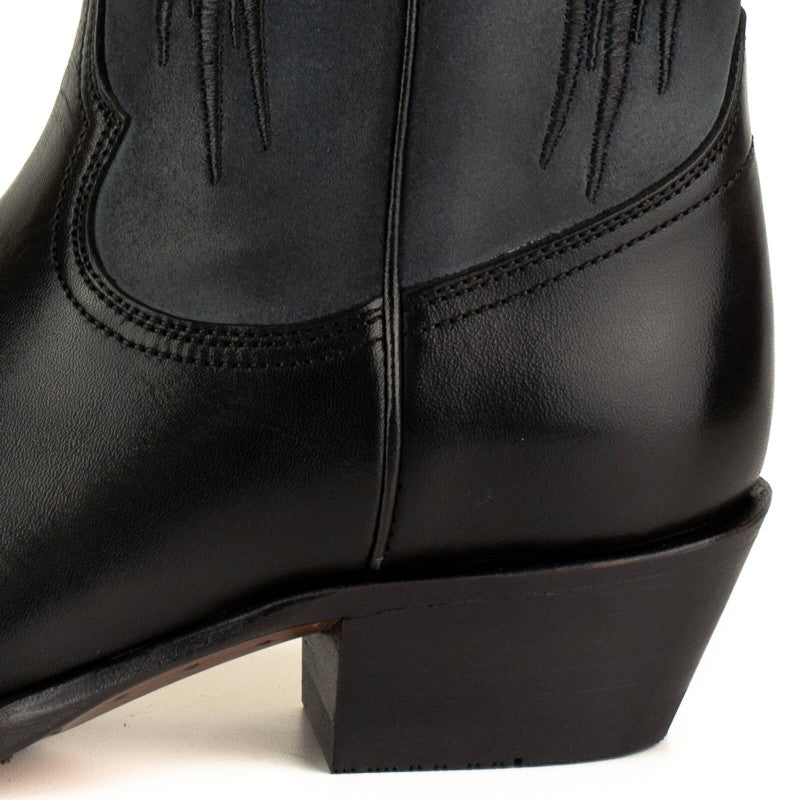 2666 Mayura cowboy boots WINGS Black Afelpado