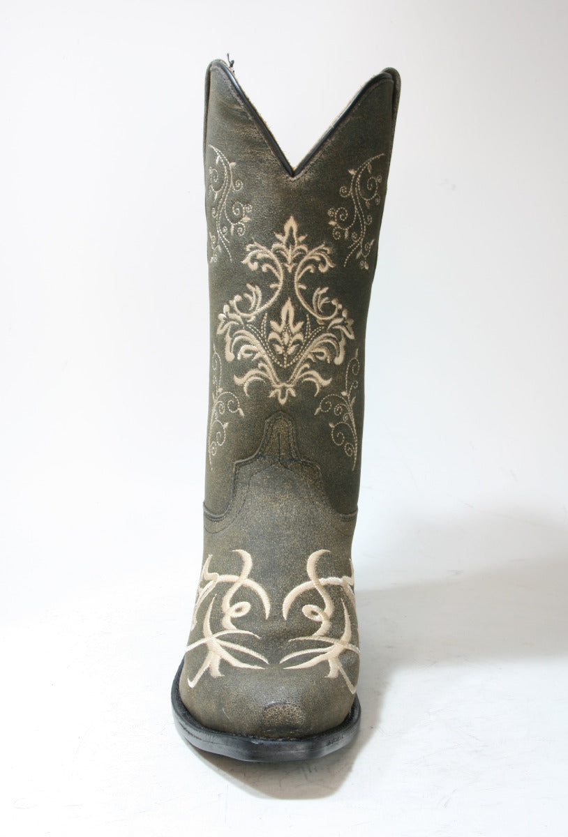 1587 OLD WEST Cowboyboots Abilene Vintage Charcoal