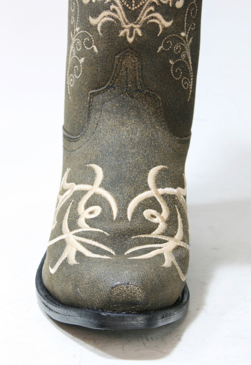 1587 OLD WEST Cowboyboots Abilene Vintage Charcoal