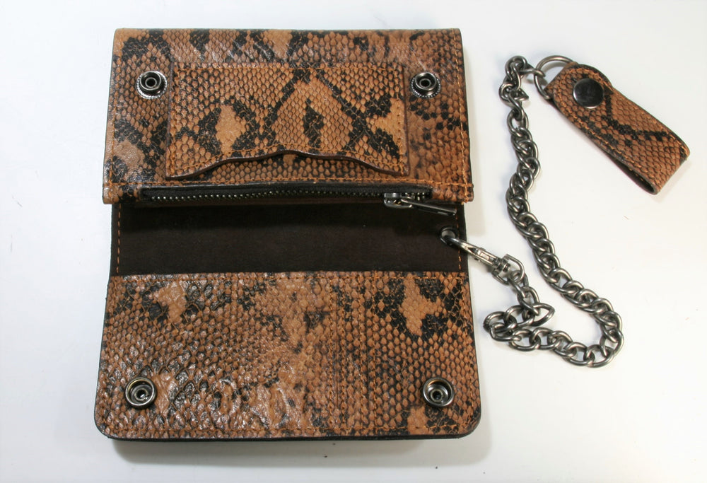 TW 18185 RB Bikerwallet Schlangenimitation