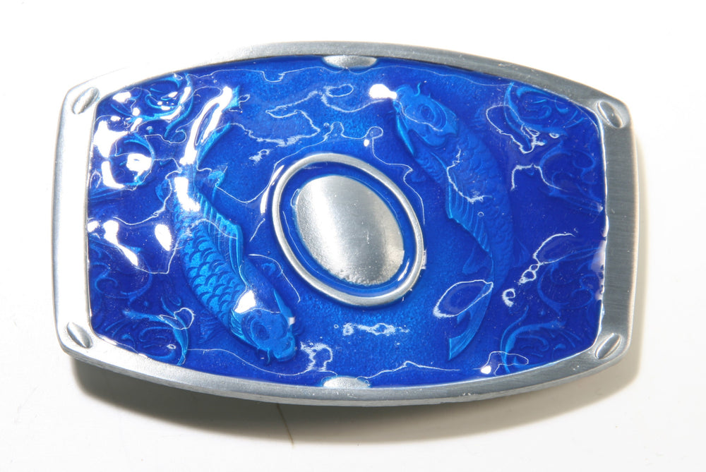25666 Buckle Gürtelschnalle Blue Fish