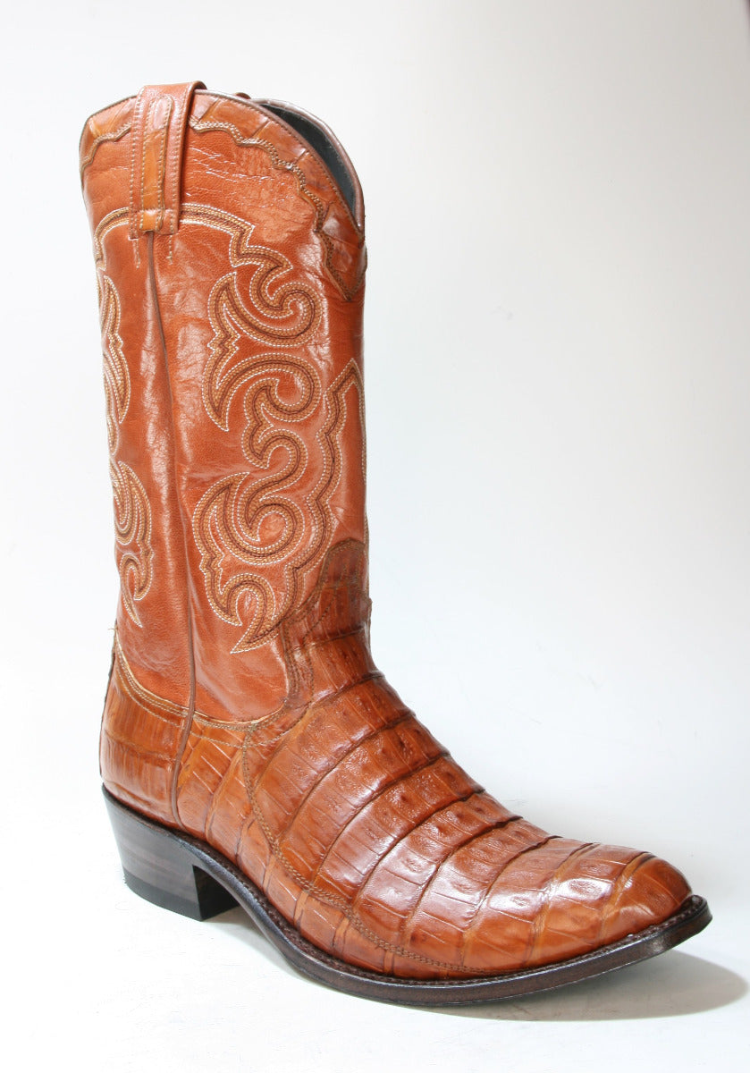 RODEO Sendra cowboy boots caiman leather DOM Peanut