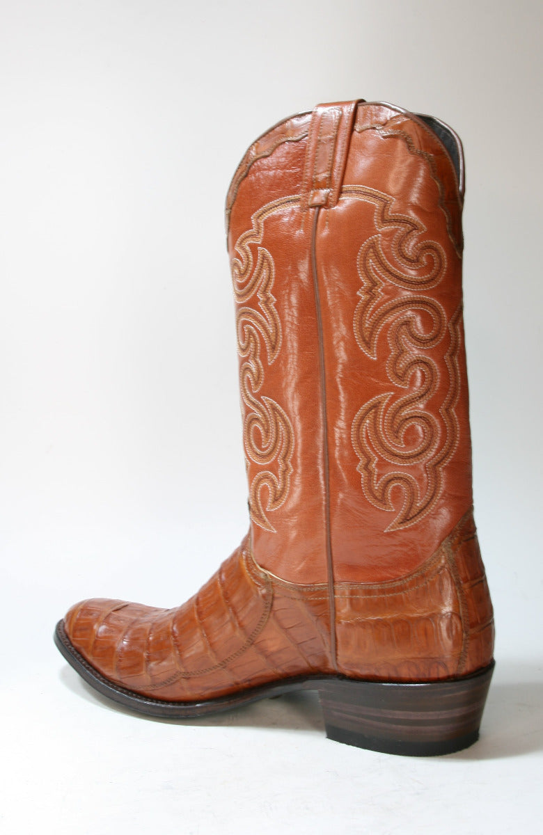 RODEO Sendra cowboy boots caiman leather DOM Peanut