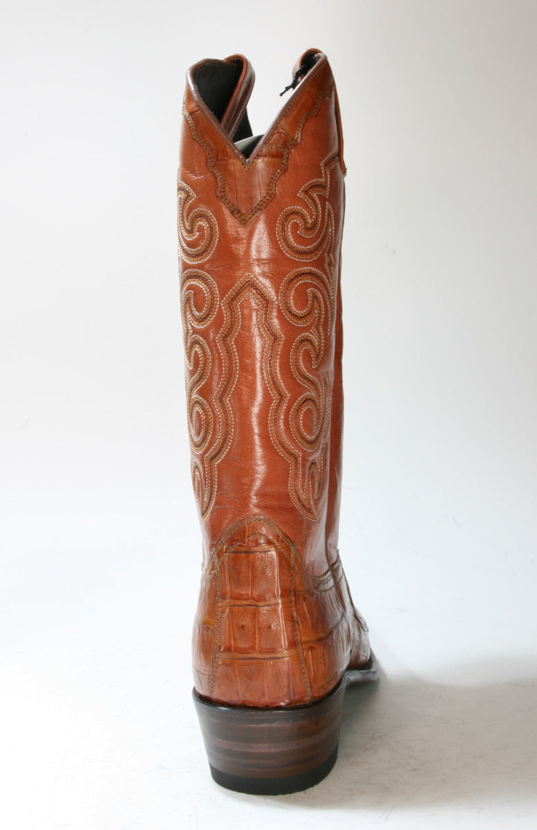 RODEO Sendra cowboy boots caiman leather DOM Peanut