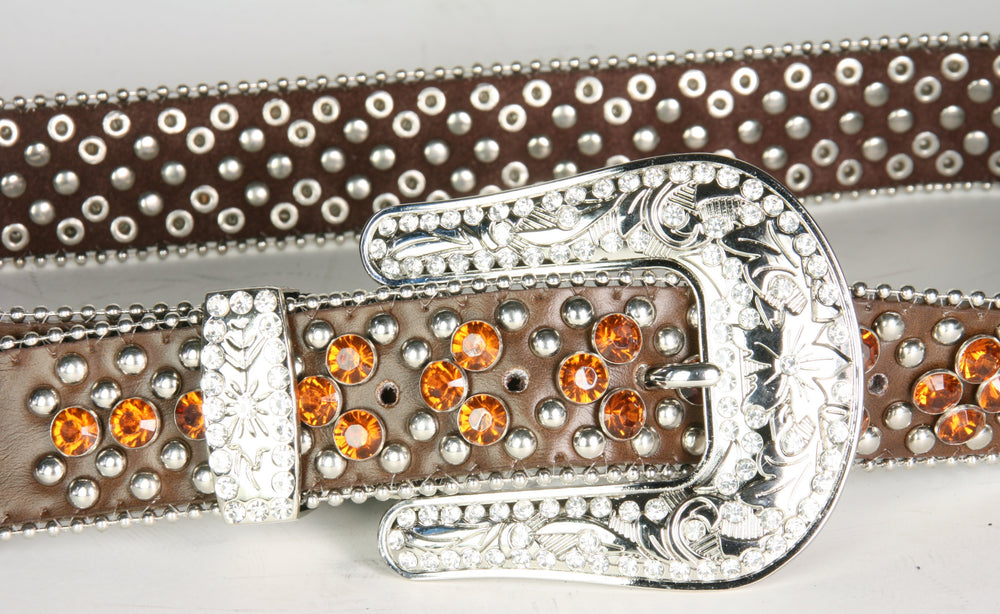 Belt Stars and Stripes stone 05 Brown