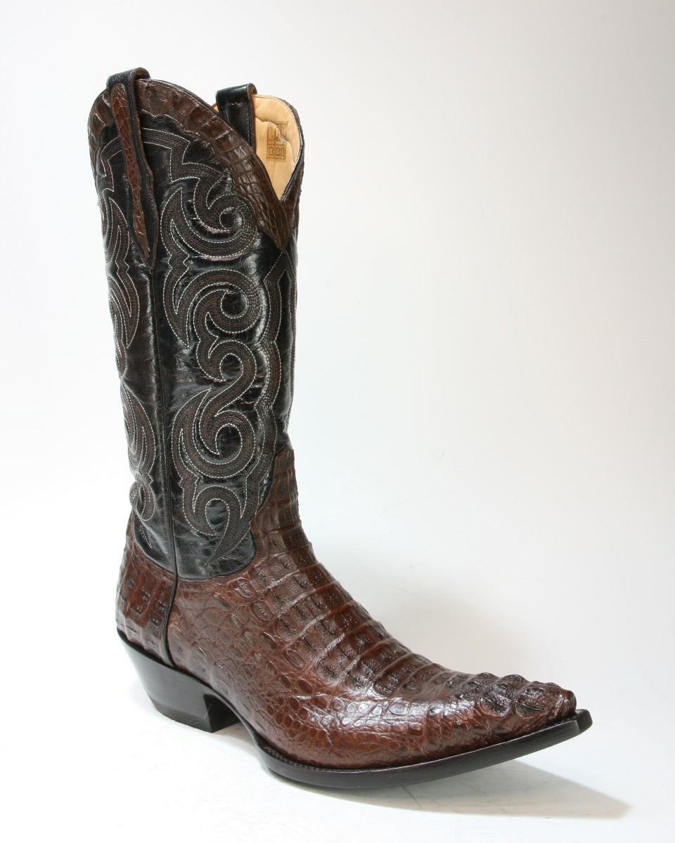 TEXAS cowboy boots Sendra Mexico Caiman Cola Chocolate