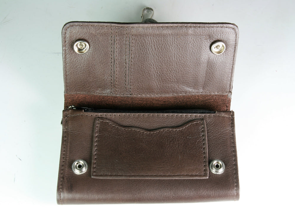 TW28792 Geldbörse Bikergeldbeutel Brown mit Kette