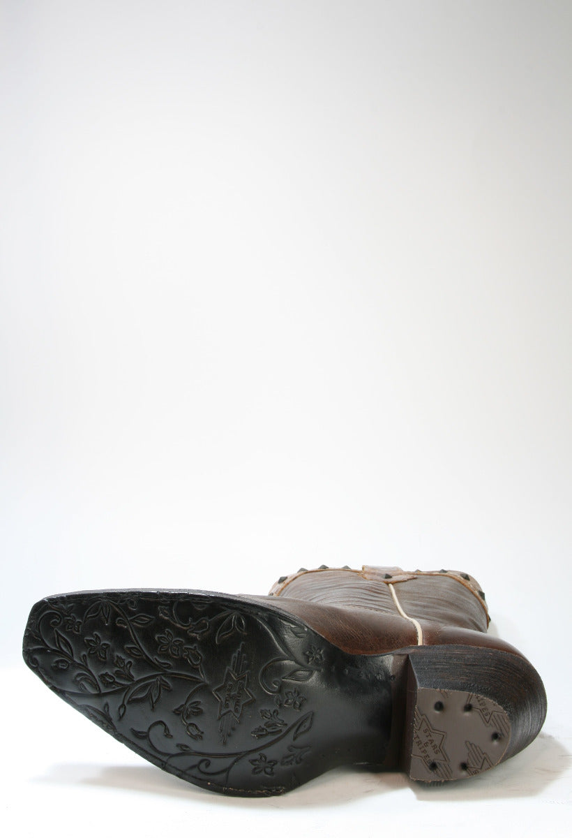 WB-04 Stars and Stripes Cowboystiefel Brown