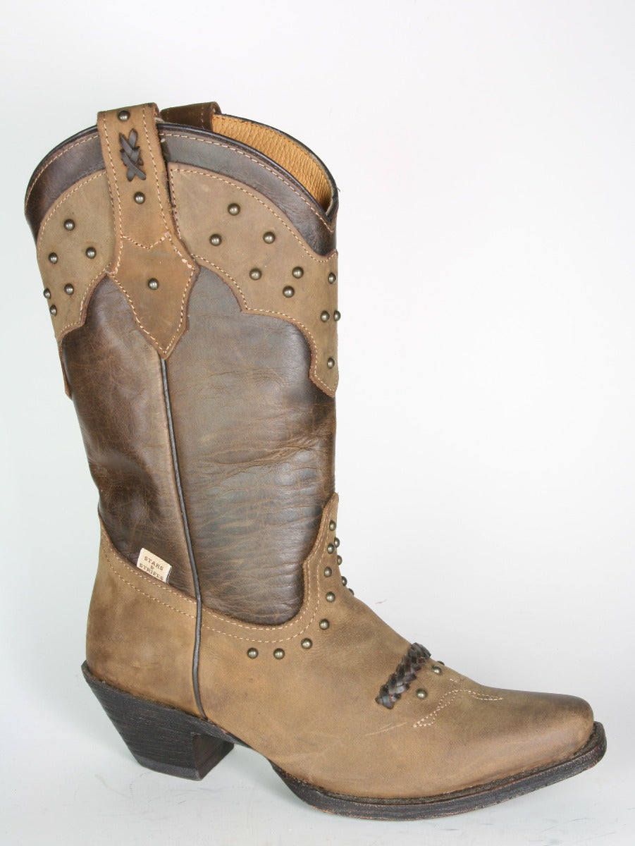 WBL-27 Stars&Stripes Cowboy Boots Brown