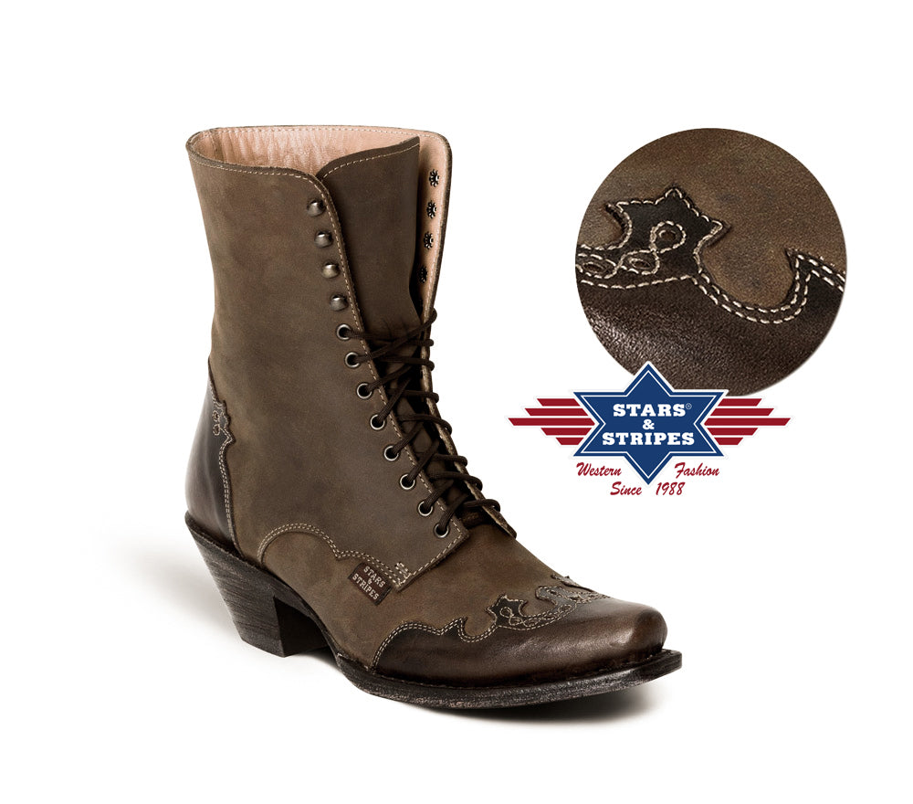 WBL-31 Stars & Stripes Schnüstiefel Brown
