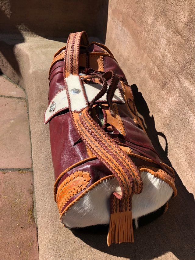 Ledertasche Weekender Ethno Braun Handmade