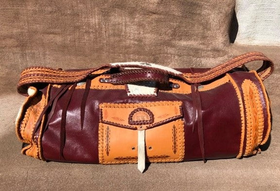 Ledertasche Weekender Ethno Braun Handmade