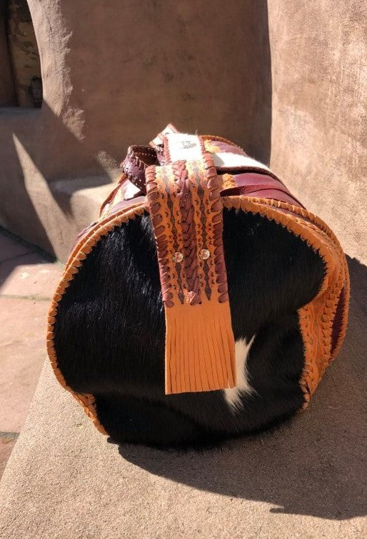 Ledertasche Weekender Ethno Braun Handmade