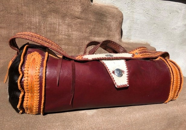 Ledertasche Weekender Ethno Braun Handmade