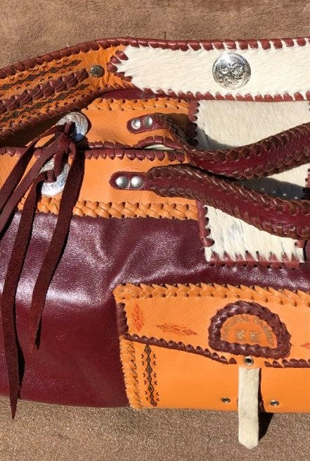 Ledertasche Weekender Ethno Braun Handmade