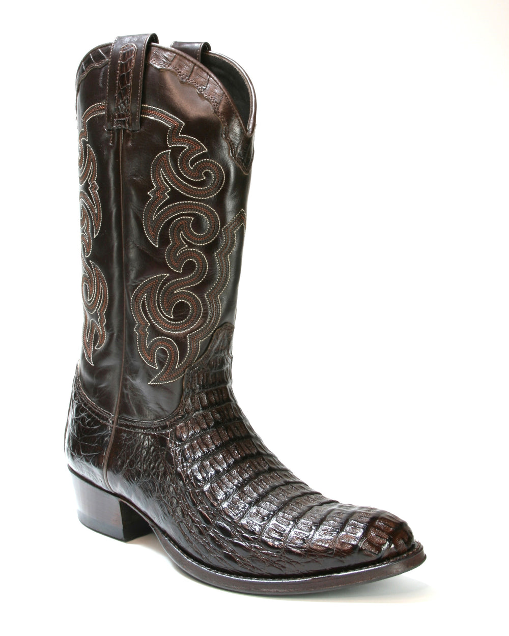10004 Sendra cowboy boots caiman leather DOM Brown 