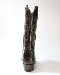 10004 Sendra cowboy boots caiman leather DOM Brown 