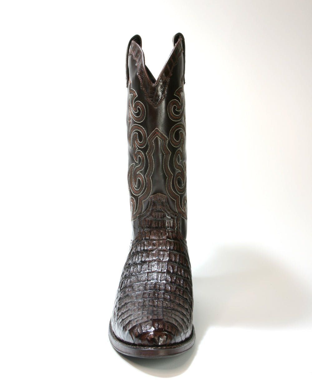 10004 Sendra cowboy boots caiman leather DOM Brown 