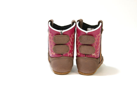 10041 Old West Kinder Cowboystiefel braun pink