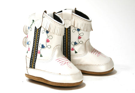 10044 Baby Boots Charlotte White