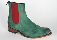 10049 Sendra Chelsea Boots Suede Verde