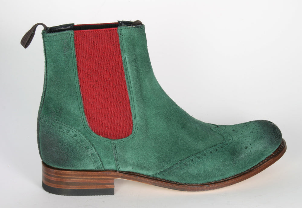 10049 Sendra Chelsea Boots Suede Verde