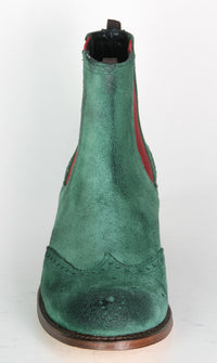 10049 Sendra Chelsea Boots Suede Verde